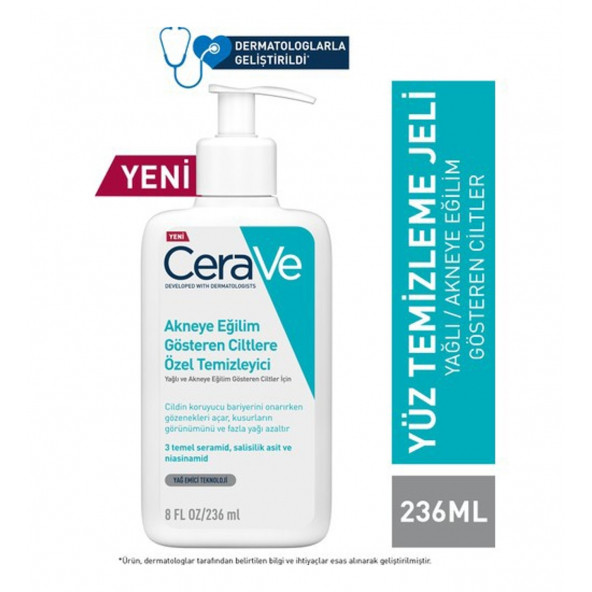 CeraVe Akneye Eğilim Gösteren Ciltlere Özel Temizleyici 236 ML