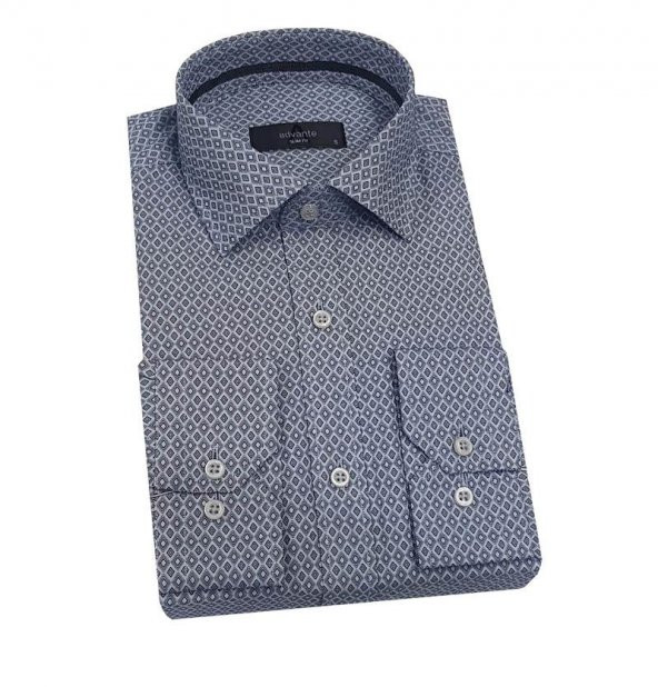 Advante Slim Fit Pamuk Saten Erkek Gömlek - 4925 - Resim 2
