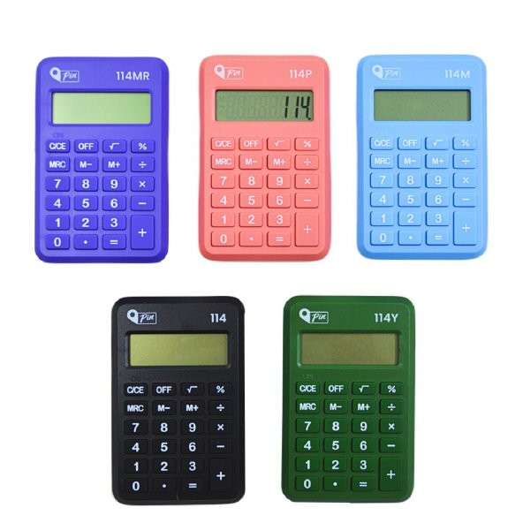 Pin 114MR 8 Hane Mor Mini Hesap Makinesi GKE - Resim 4