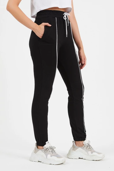 Ortası Arabiye Detaylı Paçası Baskılı Eşofman Altı 9076 - 3