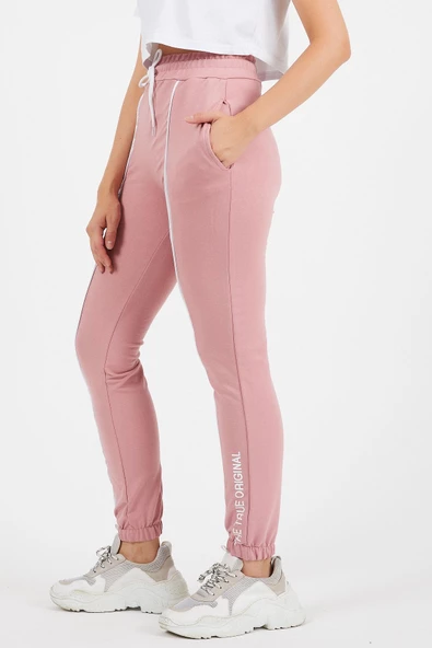 Ortası Arabiye Detaylı Paçası Baskılı Eşofman Altı 9076 - 10