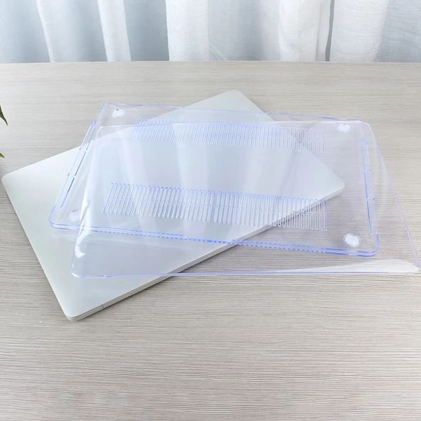 MacBook Air 15.3 İnç Kılıf Kristal Parlak TPU Sert Kapak M4-M3-M2 Uyumlu İnce Hafif Darbe Çizik Koruma - Resim 4