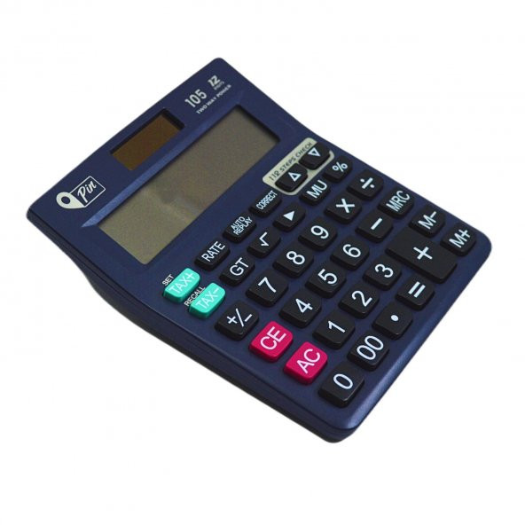 Pin 105 12 Hane Siyah Masaüstü Hesap Makinesi GKE - 3