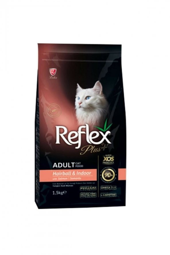 REFLEX PLUS Adult Hairball Somonlu Yetişkin Kedi Maması 1,5 kg