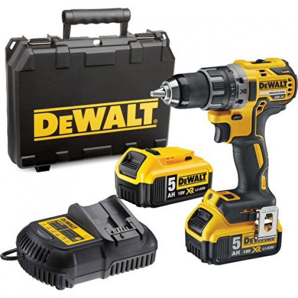 Dewalt DCD791P2-QW 18/5.0Ah Li-İon Çift Akülü Kömürsüz Profesyonel Vidalama