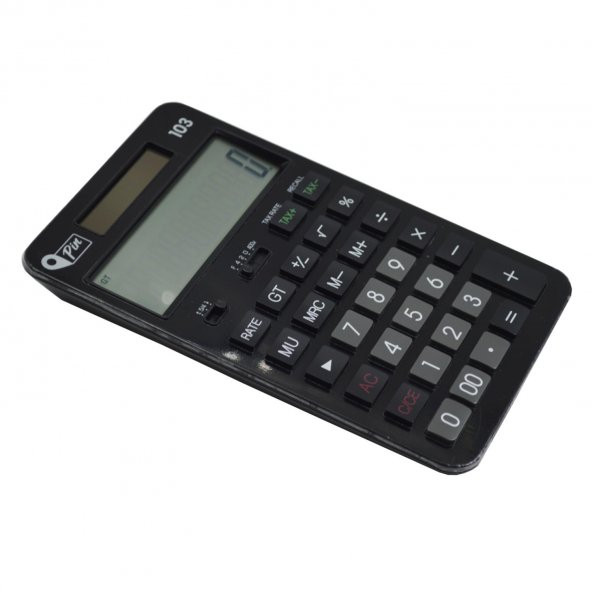 Pin 103 12 Hane Siyah Masüstü Hesap Makinesi GKE - 3