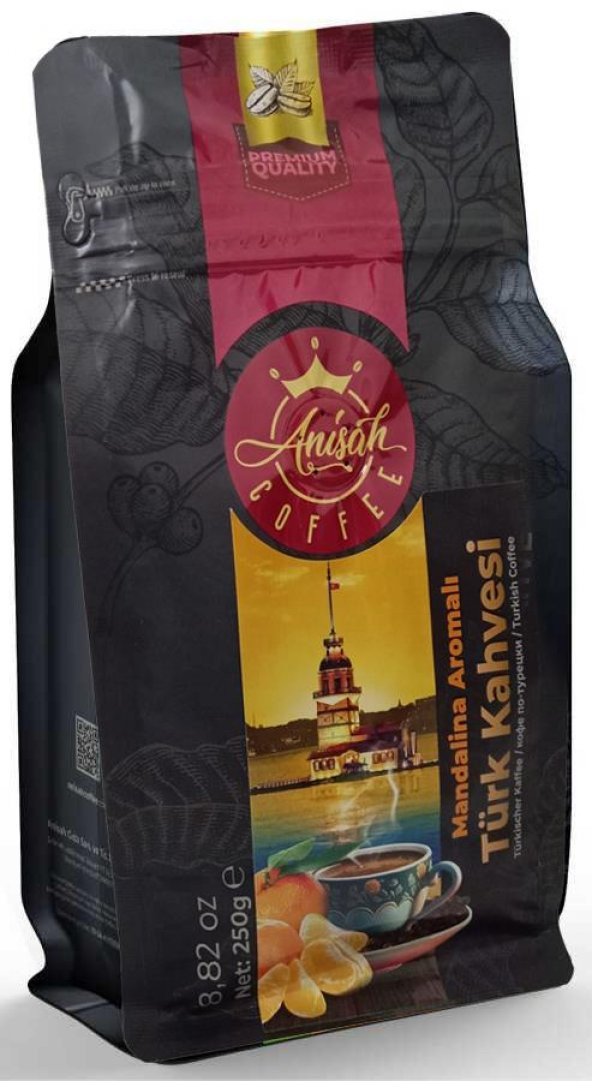 ANİŞAH MANDALİNA AROMALI TÜRK KAHVESİ  250 GR