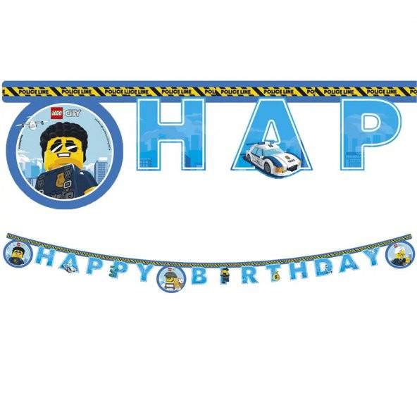 Lego City Happy Birthday Banner