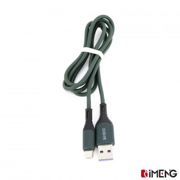 İmeng Lenovo Tab E10 TB-X104F 6A 100W UsbA to Micro Data ve Hızlı Şarj Kablosu Yeşil - 4