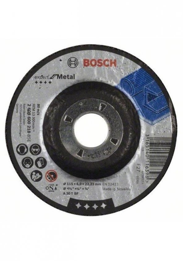 BOSCH EXPERT METAL TAŞLAMA 115X6,0 MM