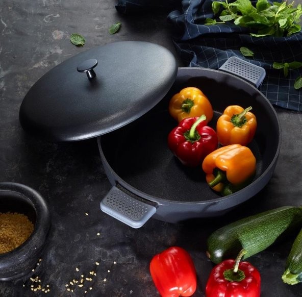 Aryıldız Döküm Tencere Pro Grade Kısa 28cm - 2
