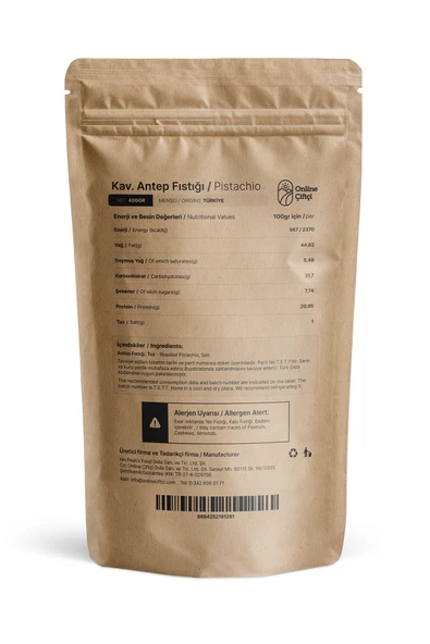 Online Çiftçi Kavrulmuş Antep Fıstığı 400Gr - Resim 2