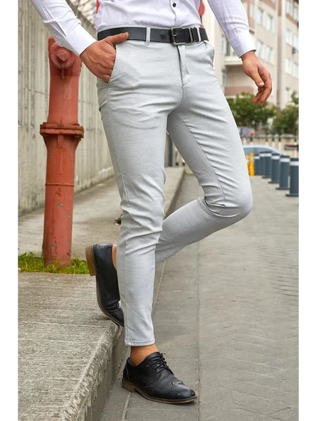 Captiva İtalyan Kesim Slim Fit Erkek Keten Pantolon-5419 - 3