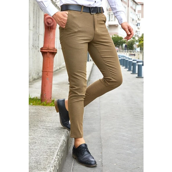 Captiva İtalyan Kesim Slim Fit Erkek Keten Pantolon-5419 - 2