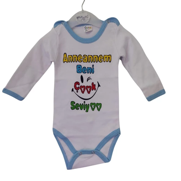 CANTAZ ANNEANNEM YAZI BASKI UZUN KOL BEBEK ZIBIN - 2