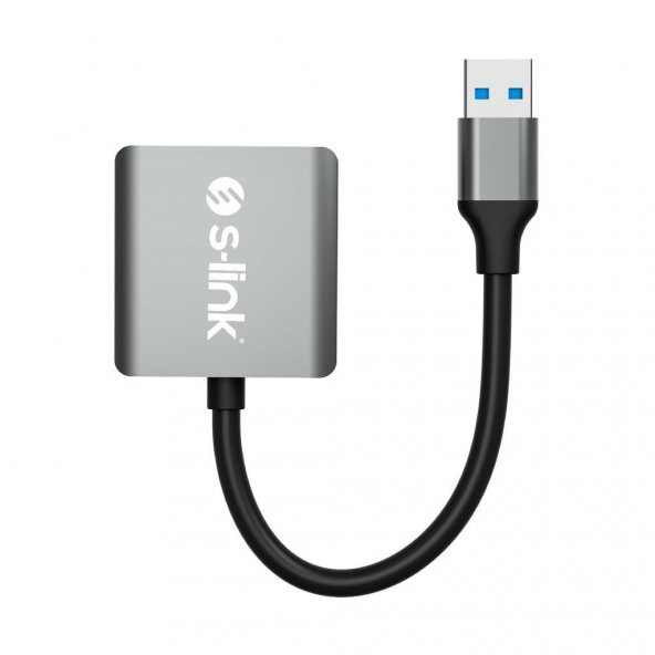 S-link SL-CR21 Type C ve USB3.0 SD/Micro SD 110m/S Hızlı 2 in 1 Metal Kart Okuyucu