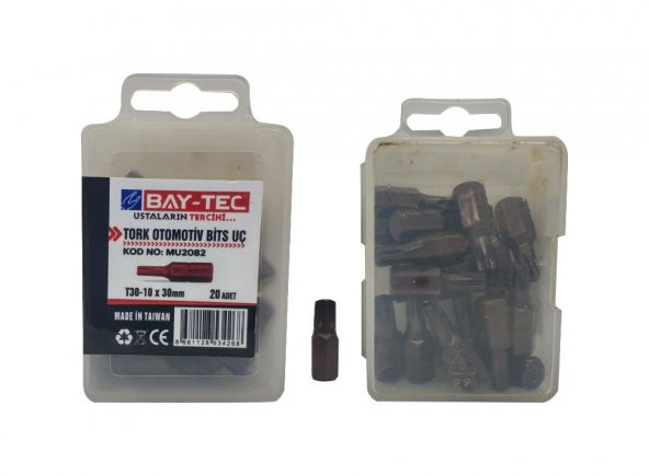 Bay-Tec Tork Otomotiv Bits Ucu Kısa T30-10x30 mm (20 Adet) MU2082