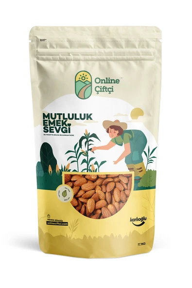 Online Çiftçi Çiğ Yerli Badem 1Kg
