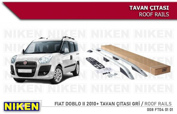 Fiat Doblo 2 Tavan Çıtası Kısa Gri 2010-2015 Arası Modeller