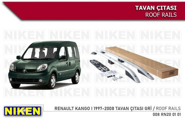 Renault Kango 1 Tavan Çıtası Kısa Gri 1997-2008 Arası Modeller Uy