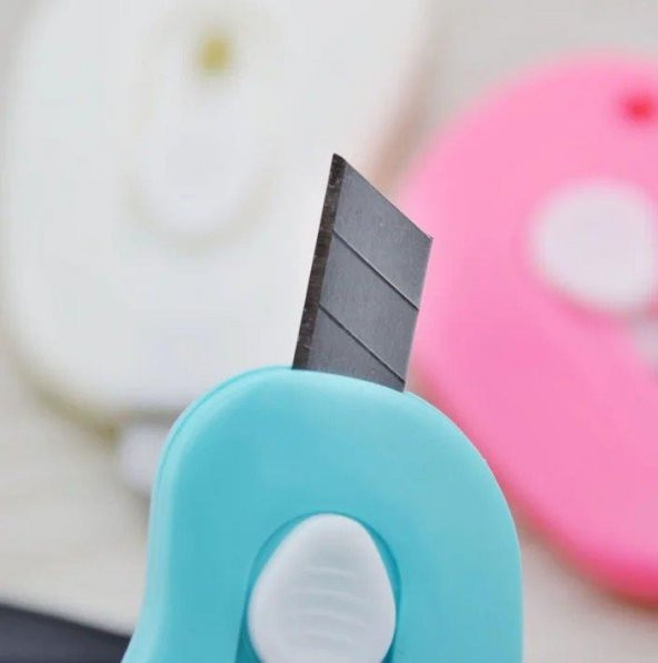 Mini Maket Bıçağı Otomatik MAVİ - 2