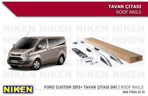 Ford Custom Tavan Çıtası Kısa Gri 2012- Sonrası Modeller