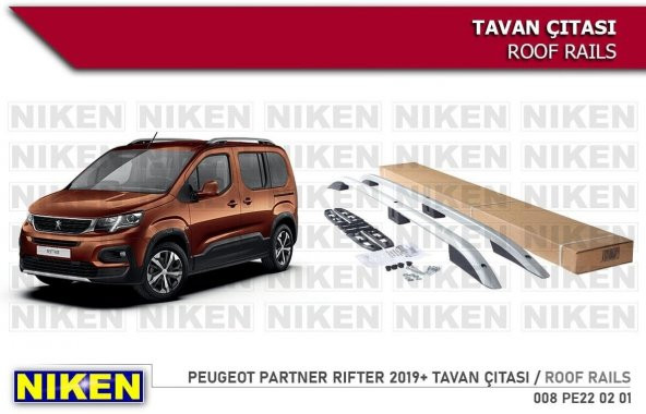 Peugeot Rıfter Tavan Çıtası Uzun Gri 2019- Sonrası Modeller Uyum