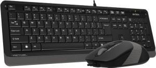 A4 Tech F1010 Usb Kablolu Q Klavye Mouse Seti Gri - 2
