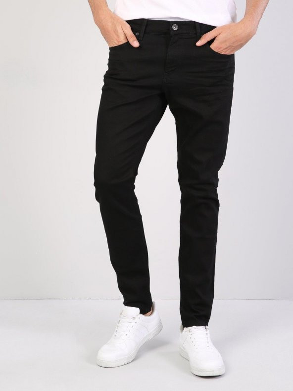 Captiva Slim Fit Erkek Siyah Jean Pantolon-3369