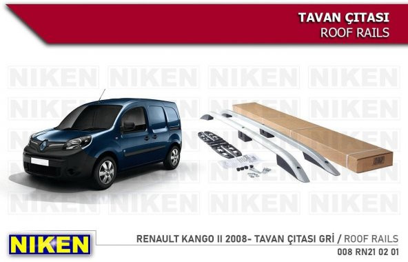 Renault Kango 2 Maxı Tavan Çıtası Uzun Gri 2008-
