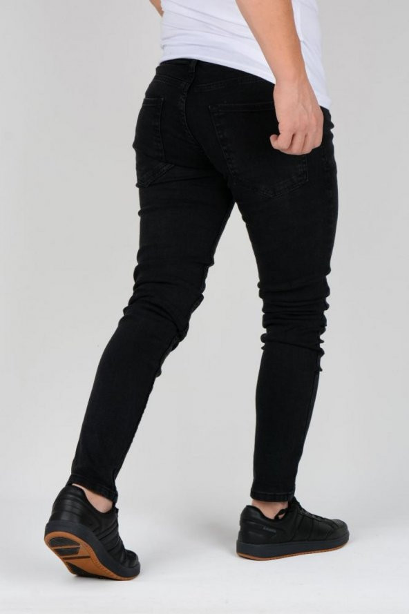 Shef Denim Slim Fit Erkek Siyah Jeans Pantolon-5395 - 3