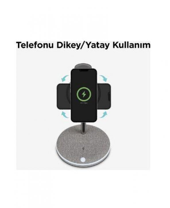 Ttec AirCharger Trio M MagSafe Uyumlu 3ü 1 Arada iPhone  Apple Watch AirPods Kablosuz Hızlı Şarj Standı - 5