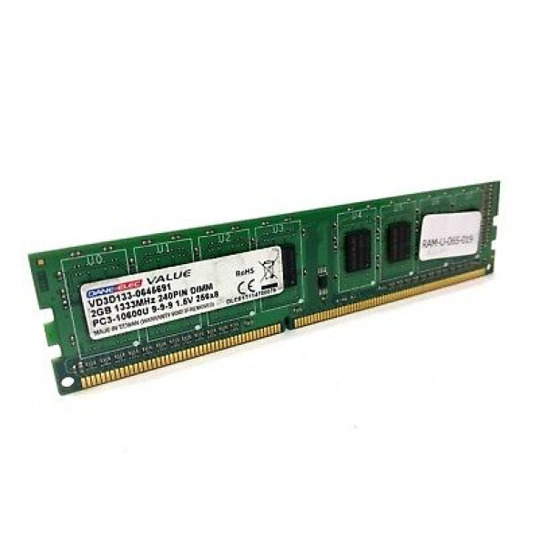 Dane-Elec VD3D133-0645691 2GB PC3-10600 DDR3-1333 240-Pin Desktop RAM SK - 1