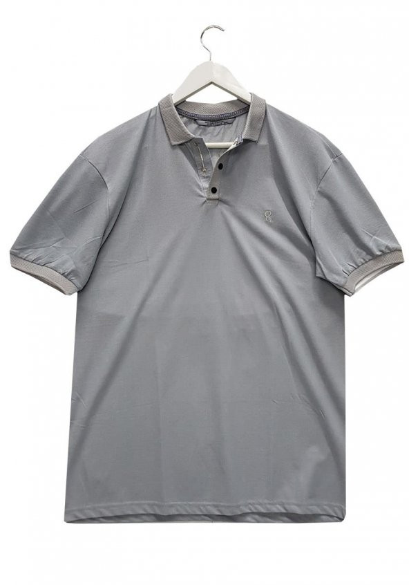 Moda Arpol Büyük Beden Yakalı Slim Fit Erkek Tişört-5944