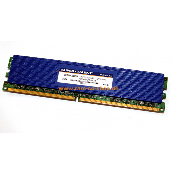 1 GB DDR2-RAM 240-pin PC2-6400U CL5 'Super-Talent T800UX2GC4' MASAÜSTÜ RAM SK