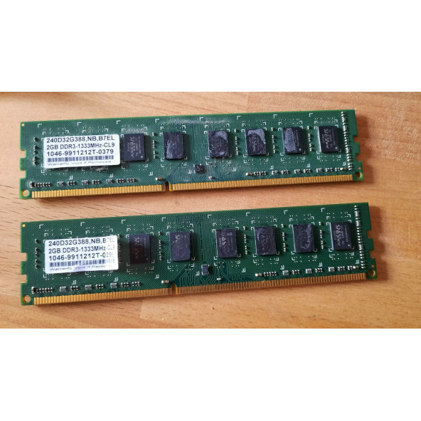 2x 2GB Axega / 4GB Set 1333 MHz DDR3 RAM CL9  MASAÜSTÜ RAM BELLEK SK 2.EL