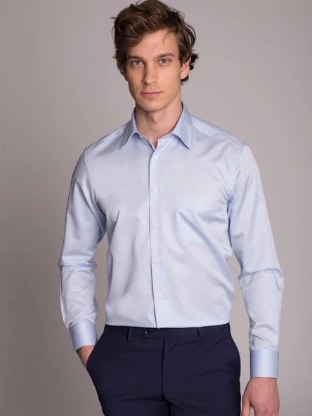 Advante Klasik Pamuk Saten Uzun Kol Erkek Gömlek - 2