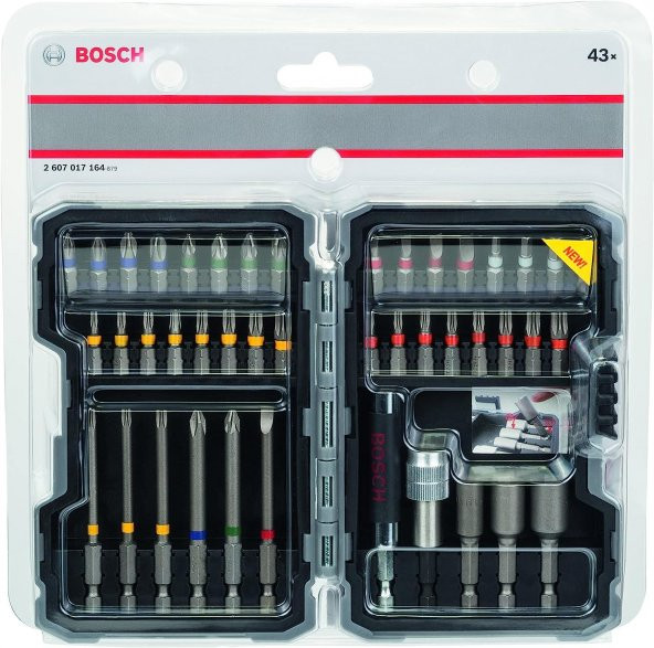 Bosh Professional 43 Parça Vidalama Seti Extra Hard Tornavida Ucu ve Lokma Anahtarı Set - 2