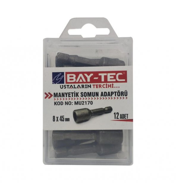 Bay-Tec Manyetik Somun Anahtarı MU2170 8x45 mm (12 Adet)