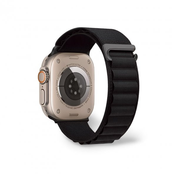 Cosmostech Akıllı Saat Watch için Uyumlu 42MM 44MM 45MM 49MM 1/2/3/4/5/6/se/7/8/ultra Çift Katman Kordon ve Kayışı Siyah(Siyah)