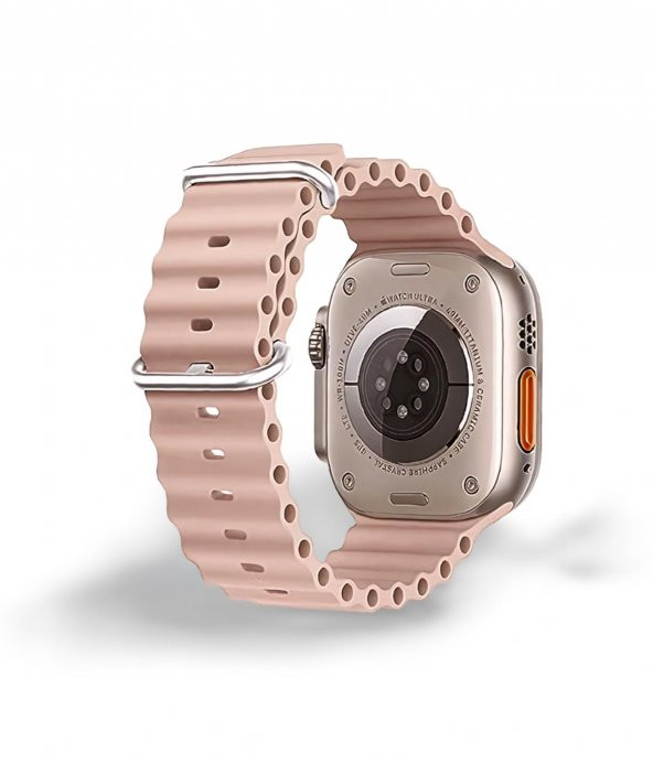 Cosmostech Akıllı Saat Watch için Uyumlu 42MM 44MM 45MM 49MM 1/2/3/4/5/6/se/7/8/ultra Akıllı Saat Silikon Kordon ve Kayışı Pembe - 2
