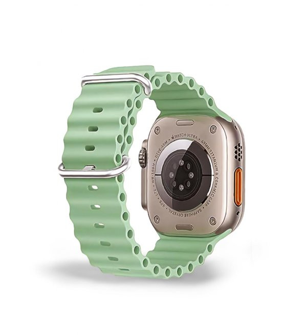 Cosmostech Akıllı Saat Watch için Uyumlu 42MM 44MM 45MM 49MM 1/2/3/4/5/6/se/7/8/ultra Akıllı Saat Silikon Kordon ve Kayışı Açık Yeşil - 2