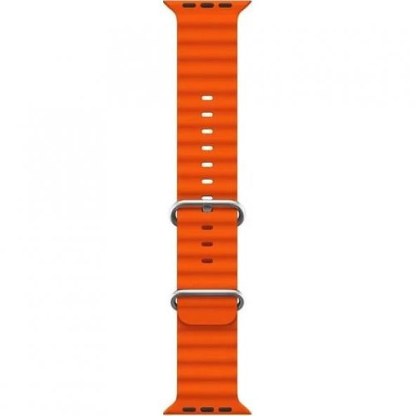 Cosmostech Akıllı Saat Watch için Uyumlu 42MM 44MM 45MM 49MM 1/2/3/4/5/6/se/7/8/ultra Akıllı Saat Silikon Kordon ve Kayışı Turuncu - 2