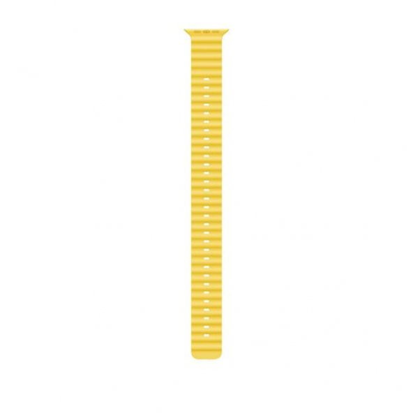 Cosmostech Akıllı Saat Watch için Uyumlu 42MM 44MM 45MM 49MM 1/2/3/4/5/6/se/7/8/ultra Akıllı Saat Silikon Kordon ve Kayışı Sarı - 2