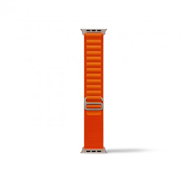 Cosmostech Akıllı Saat Watch için Uyumlu 42MM 44MM 45MM 49MM 1/2/3/4/5/6/se/7/8/ultra Çift Katman Kordon ve Kayışı Turuncu(Turuncu) - 2