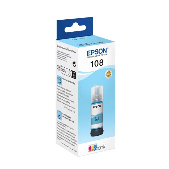 Epson 108 Mürekkep Orj. L8050, L18050 Light Cyan 70ml - 2