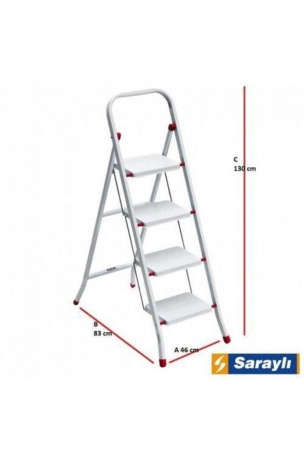Saraylı 4lü Pratik Metal Merdiven (1634) - 2
