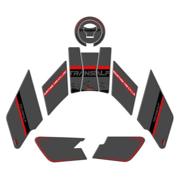GP Kompozit Honda XL750L Transalp 2023-2024 Uyumlu Tank Pad Gri - 1