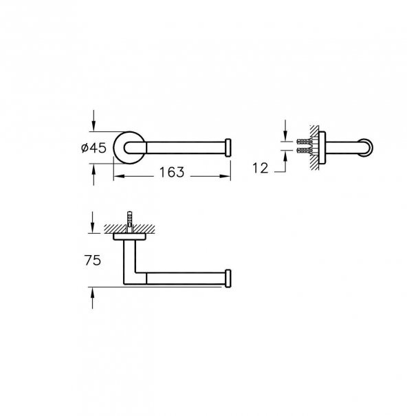 Vitra Minimax Yedek Tuvalet Kağıtlığı - Krom - 2