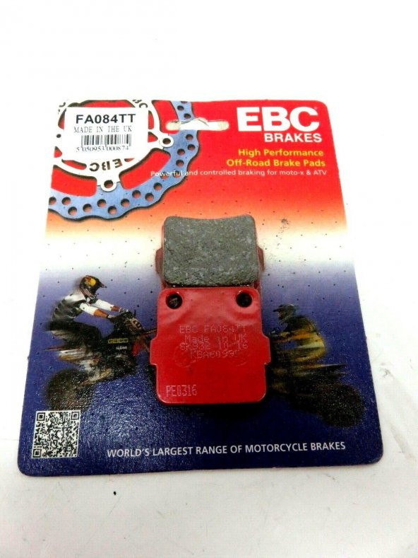 Ebc Fa084Tt 2001-2023 Kawasaki KX 85 Uyumlu Arka Fren Balatası Karbon Balata